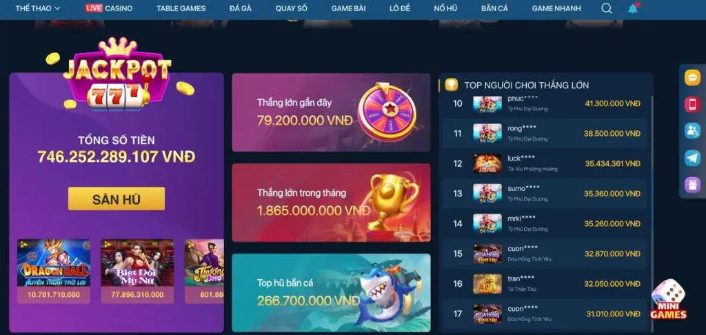 Đa dạng trò chơi tại 99kk Win